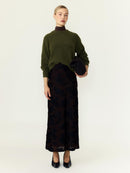 Kuscheliger Pullover "gldJOHI" in Tannengrün mit Alpaka