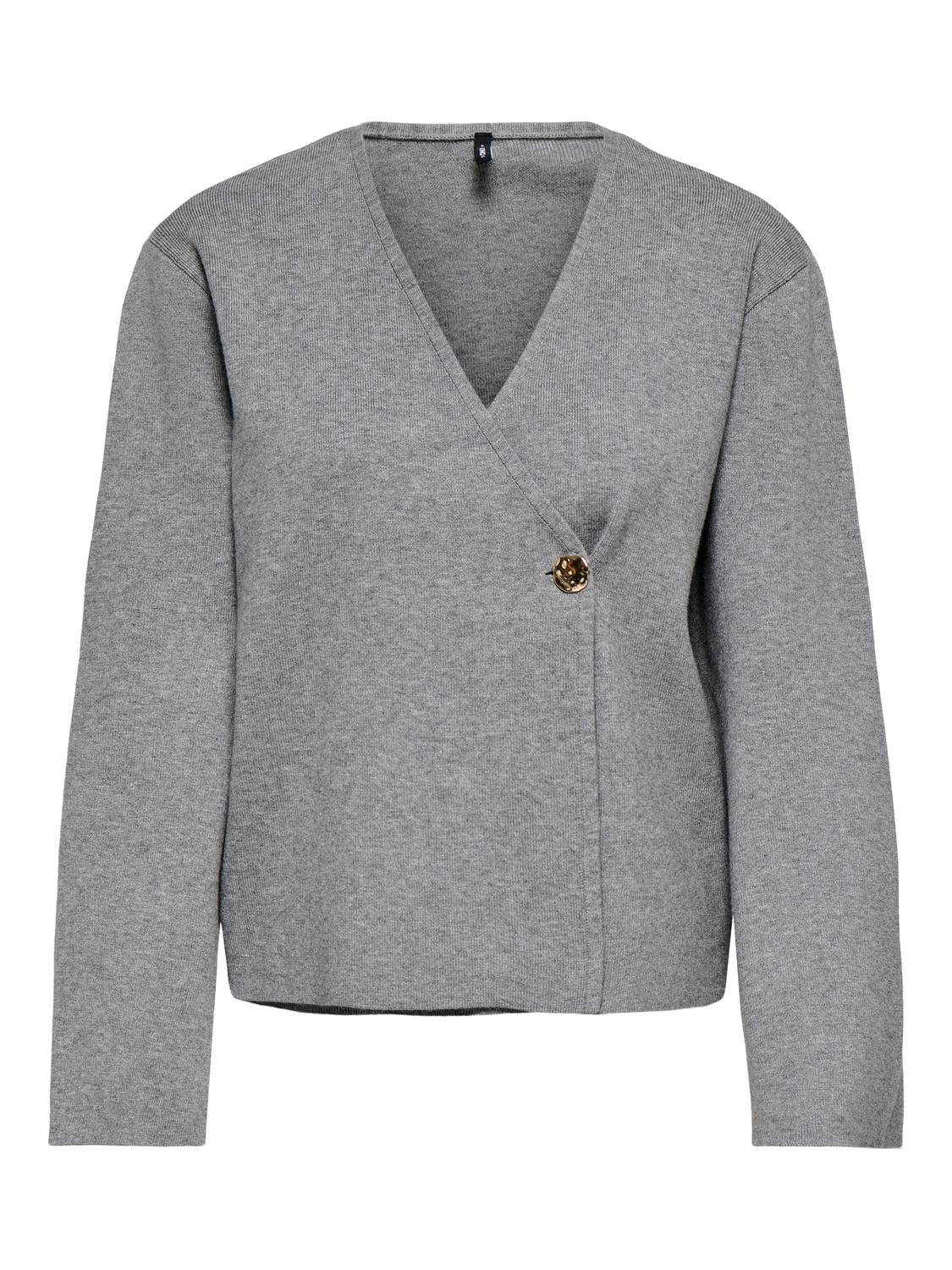 Kuscheliger Viscose-Cardigan "gldJING" in Medium Grey Melange