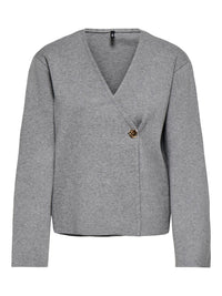 Kuscheliger Viscose-Cardigan "gldJING" in Medium Grey Melange