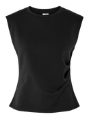 Top "gldPINA" in Black mit Schulterpolstern