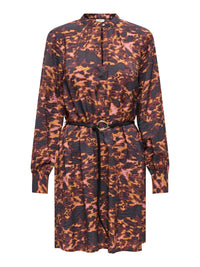 Leo-Midi-Dress "gldRUELLE" in Leather Brown