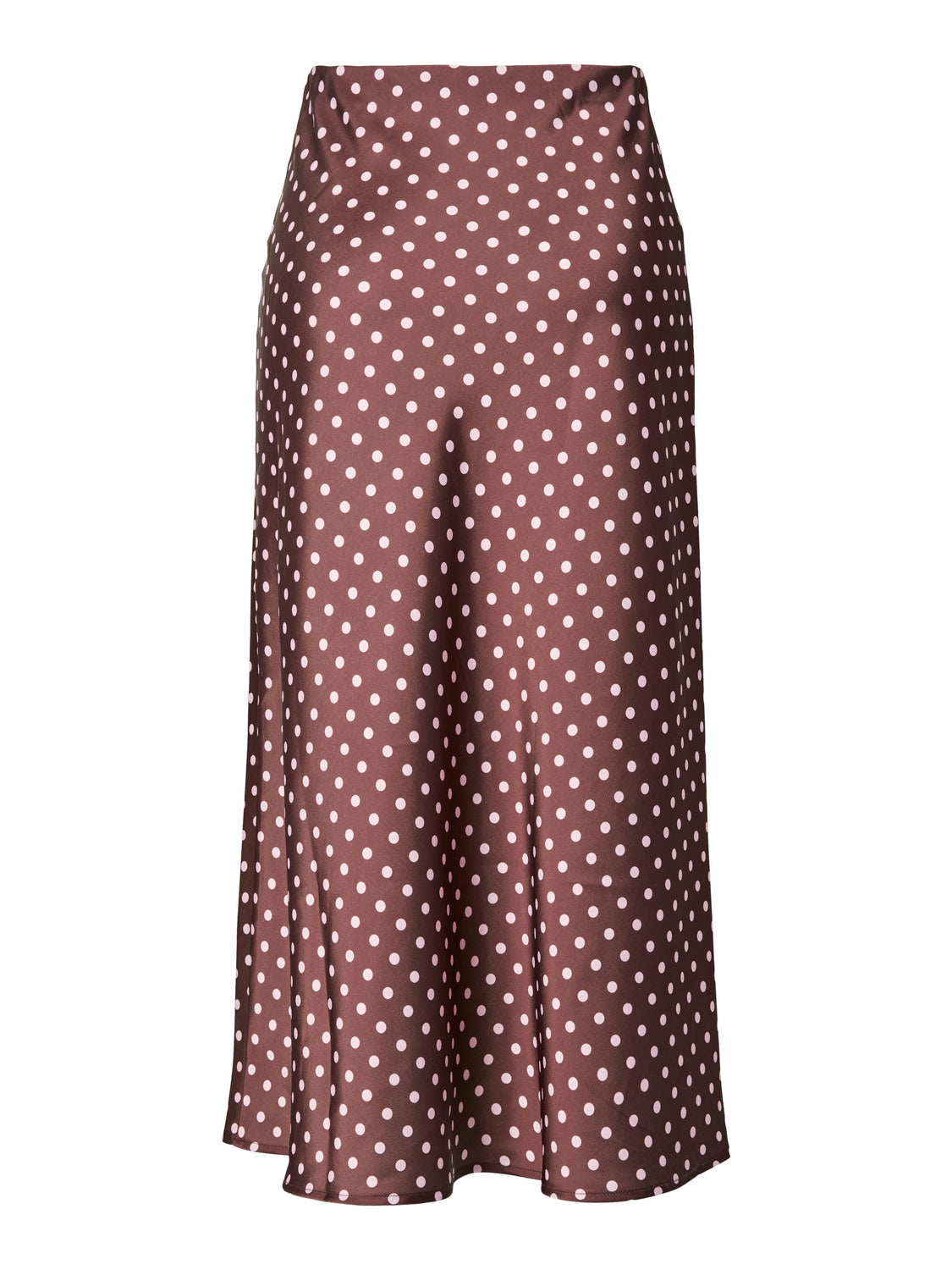 Brauner Midirock "gldPELLA" mit hellen Punkten