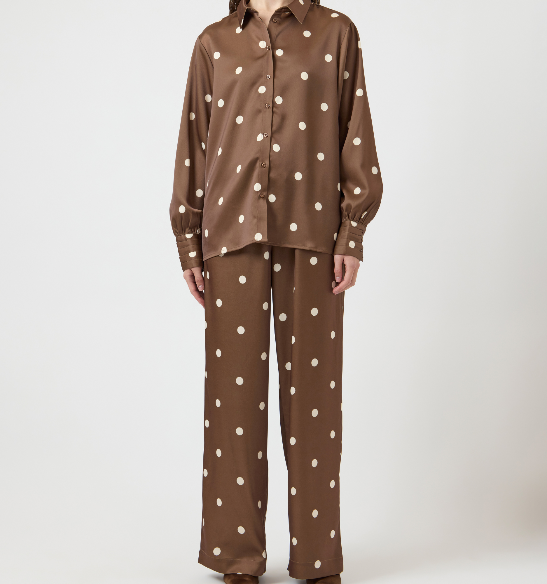 Bluse "gldPELLA" mit hellen Punkten