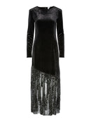 Langes Kleid "gldTERA" mit Paillettensaum