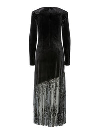 Langes Kleid "gldTERA" mit Paillettensaum