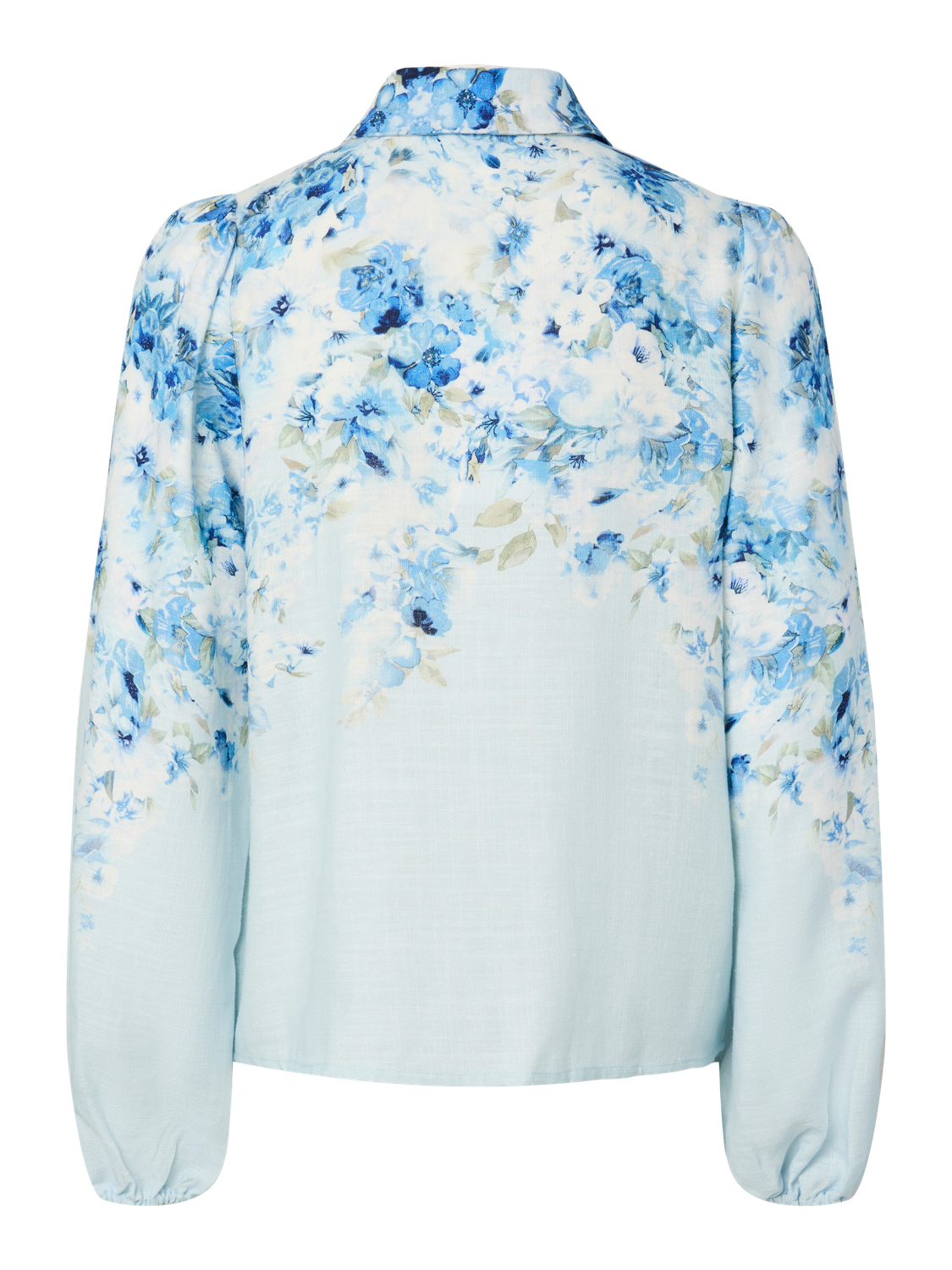 Florale Bluse "gldCLEO" in blau/weiß
