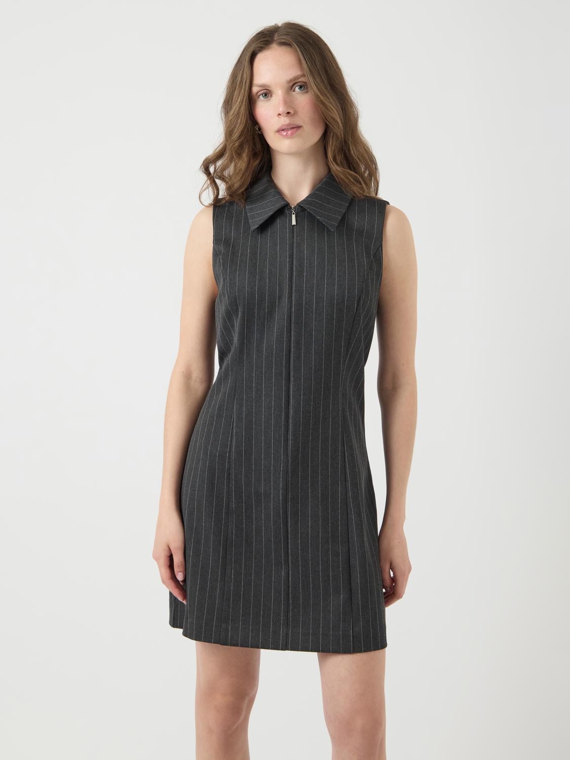 Short-Dress "gldNAOMI" in Dark Grey Melange