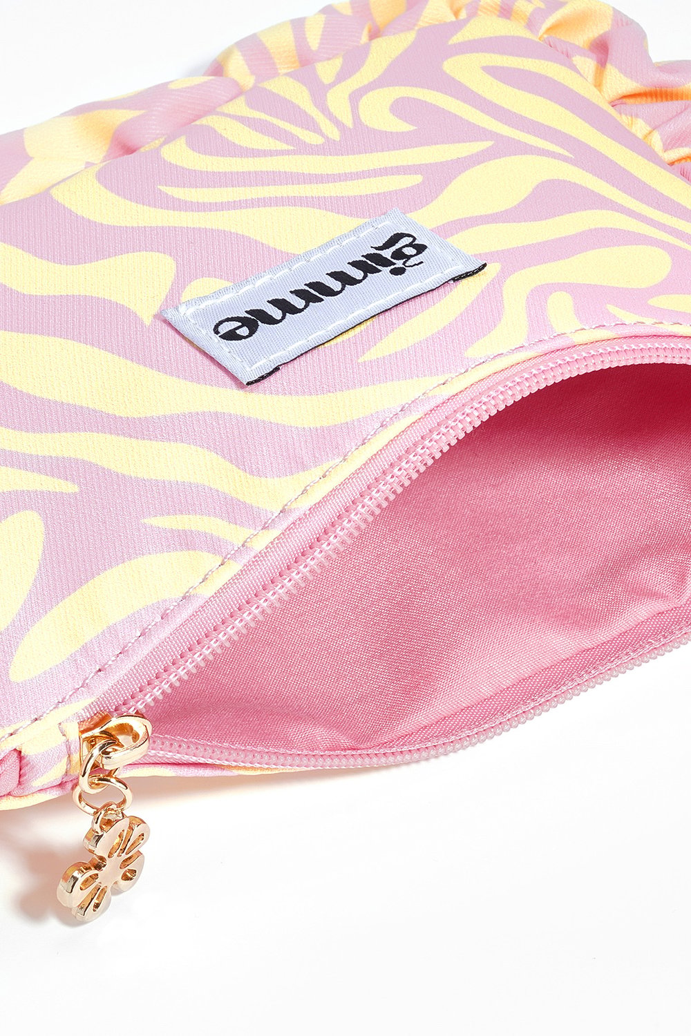 Gemusterte Makeup-Bag "gldVERA" in rosa/gelb