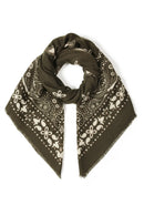 Tuch "gldSINDY" mit Paisley Pattern in dunkelgrün