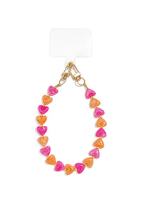 Handyanhänger "gldLINDA" in Pink & Orange
