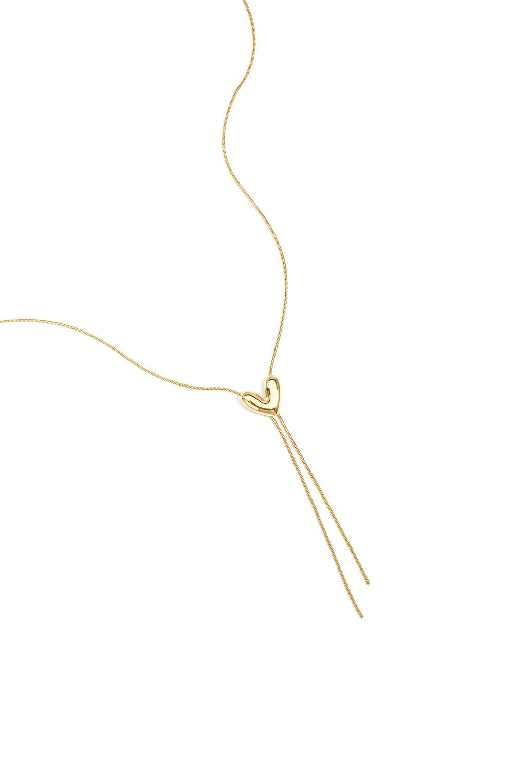 Edelstahl Herz Anhänger Halskette in Gold