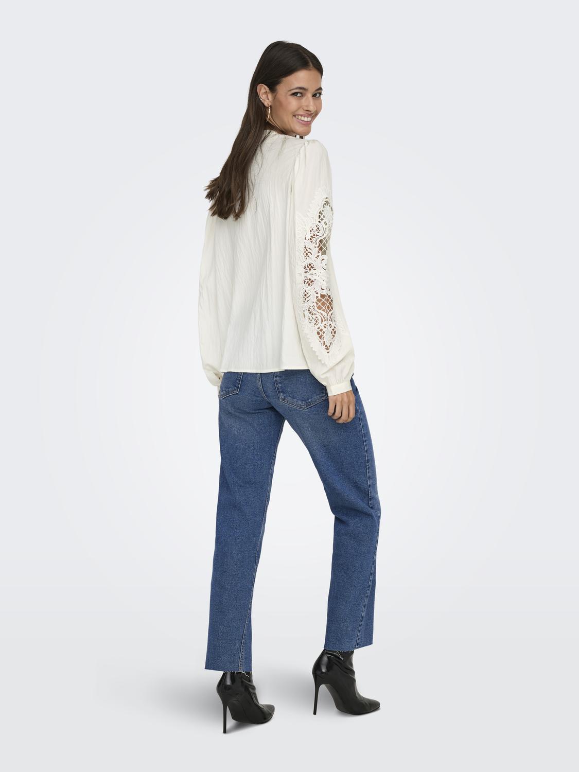 Bluse "gldCORA" in Cloud Dancer