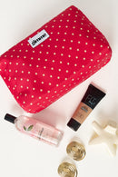 Makeup-Bag "gldLOLA" mit Sternchen in rot/gelb