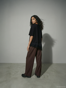 Langes Shirt "gldHELGA" mit Spitze in Black