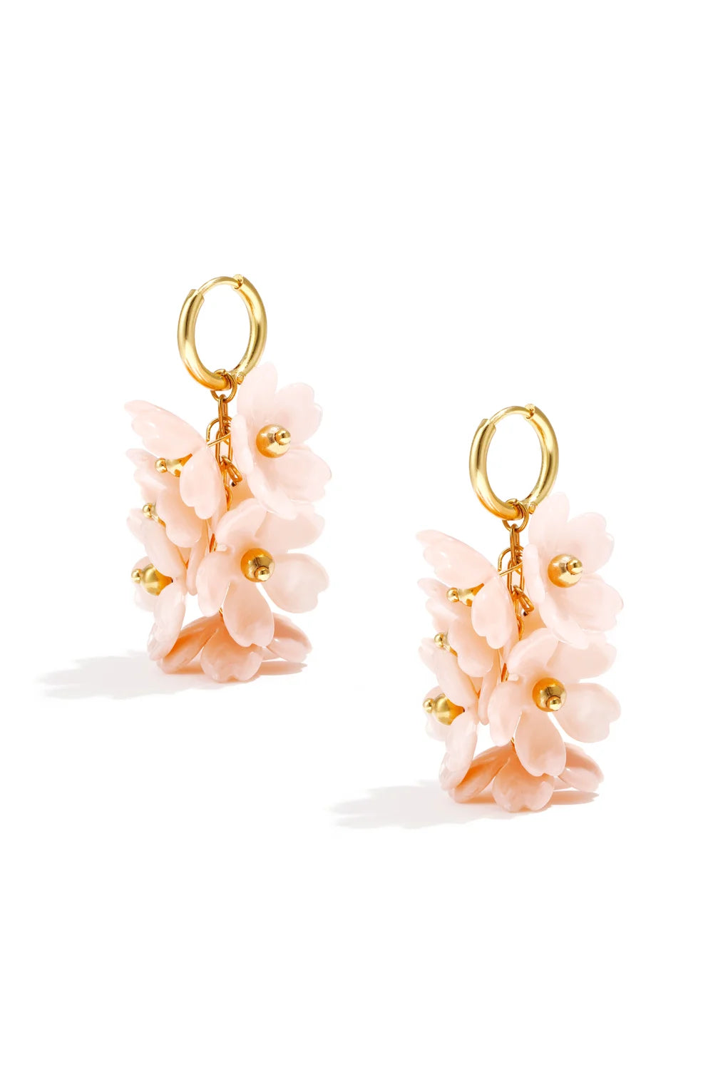 Blüten-Ohrringe „gldFIORINA“ in Light Pink