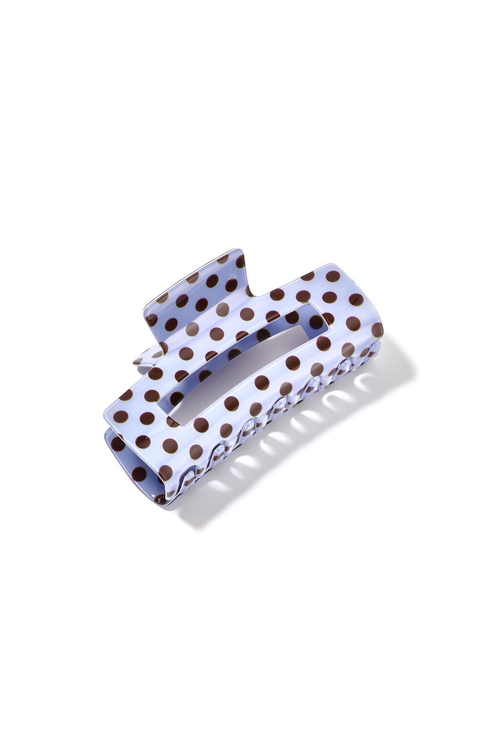 Haarspange Polka Dots PVC in Baby Blue