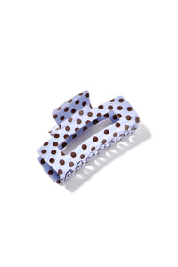 Haarspange Polka Dots PVC in Baby Blue