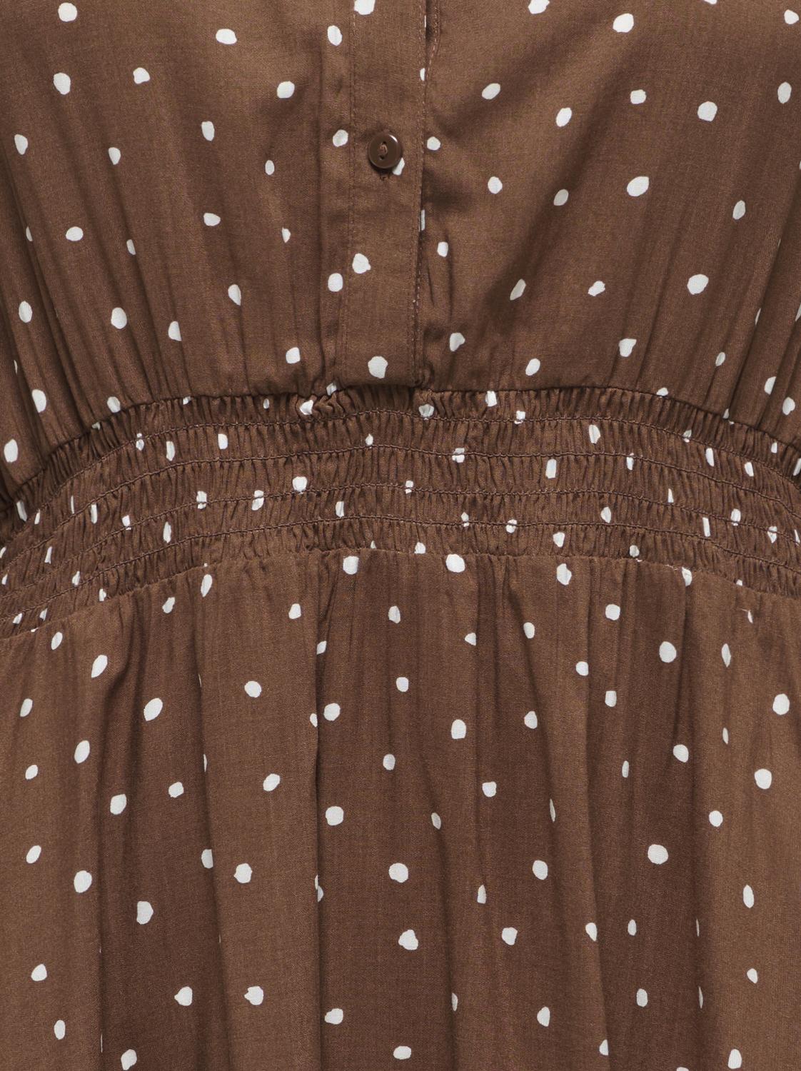Midi-Dress "gldRAYA" in Cocoa Brown