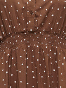 Midi-Dress "gldRAYA" in Cocoa Brown