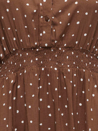 Midi-Dress "gldRAYA" in Cocoa Brown
