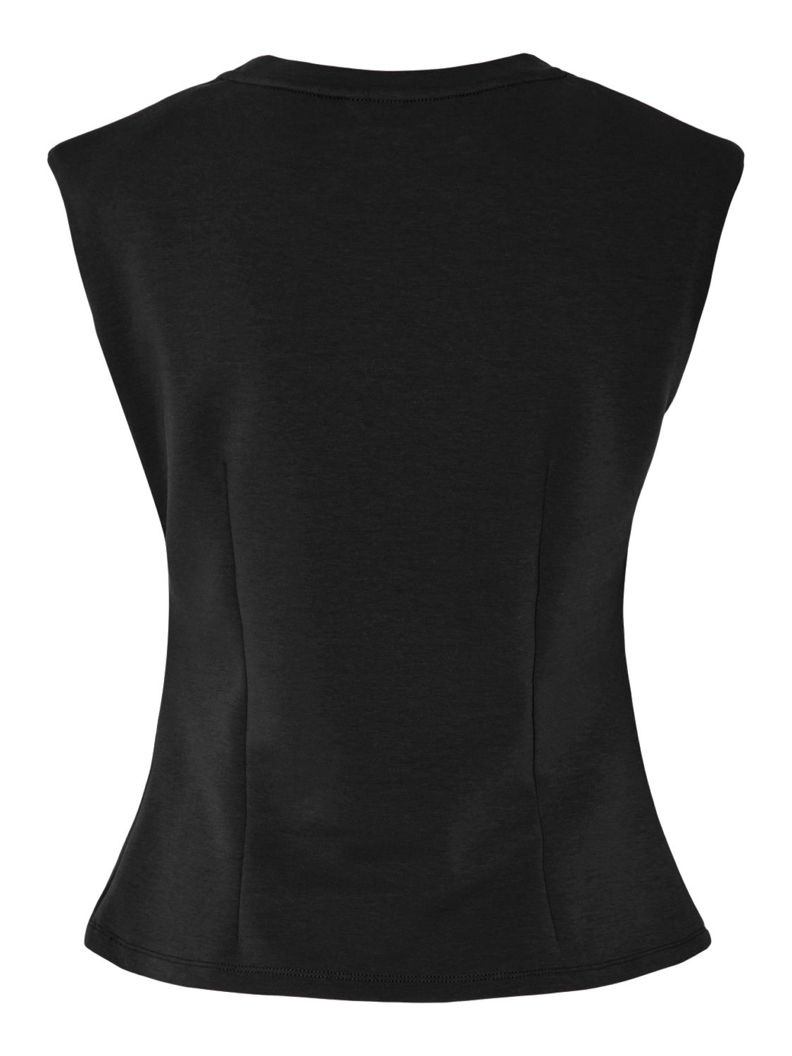 Top "gldPINA" in Black mit Schulterpolstern