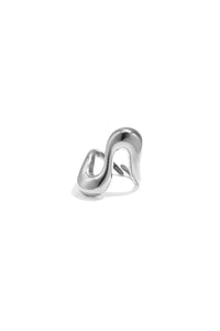 Verstellbarer Wellen-Ring "gldMADLEN" in Silber
