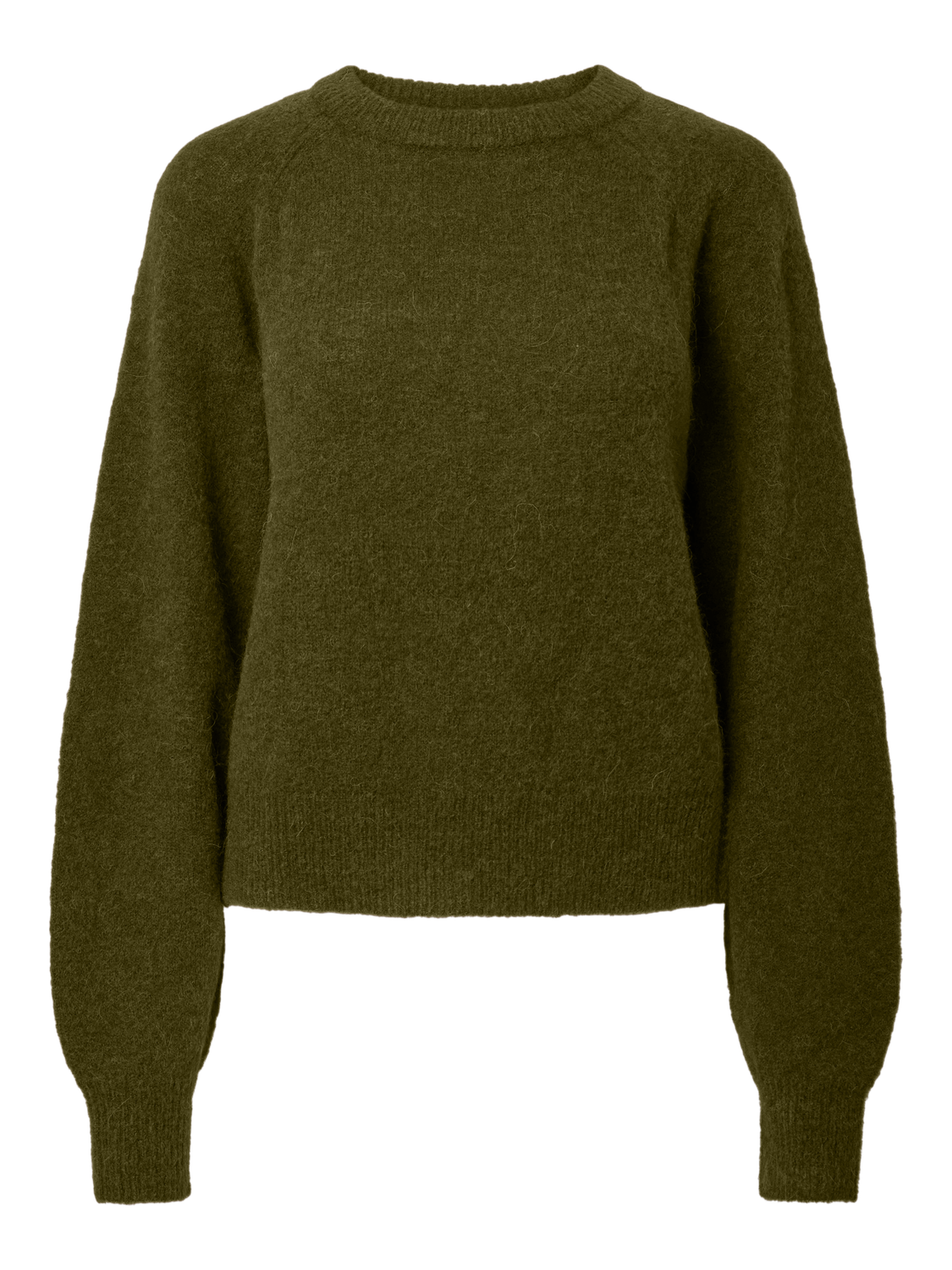 Kuscheliger Pullover "gldJOHI" in Tannengrün mit Alpaka