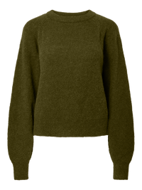 Kuscheliger Pullover "gldJOHI" in Tannengrün mit Alpaka