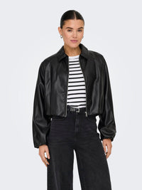 Jacke "gldSARAMY" aus veganem Leder in Black