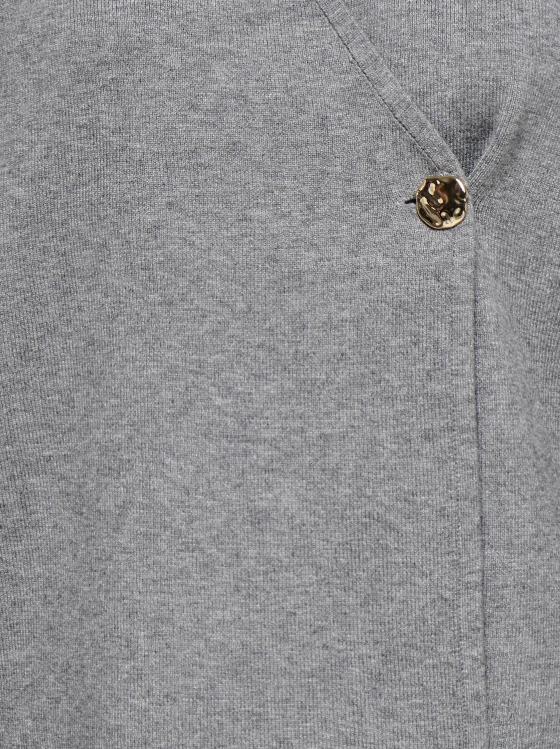 Kuscheliger Viscose-Cardigan "gldJING" in Medium Grey Melange