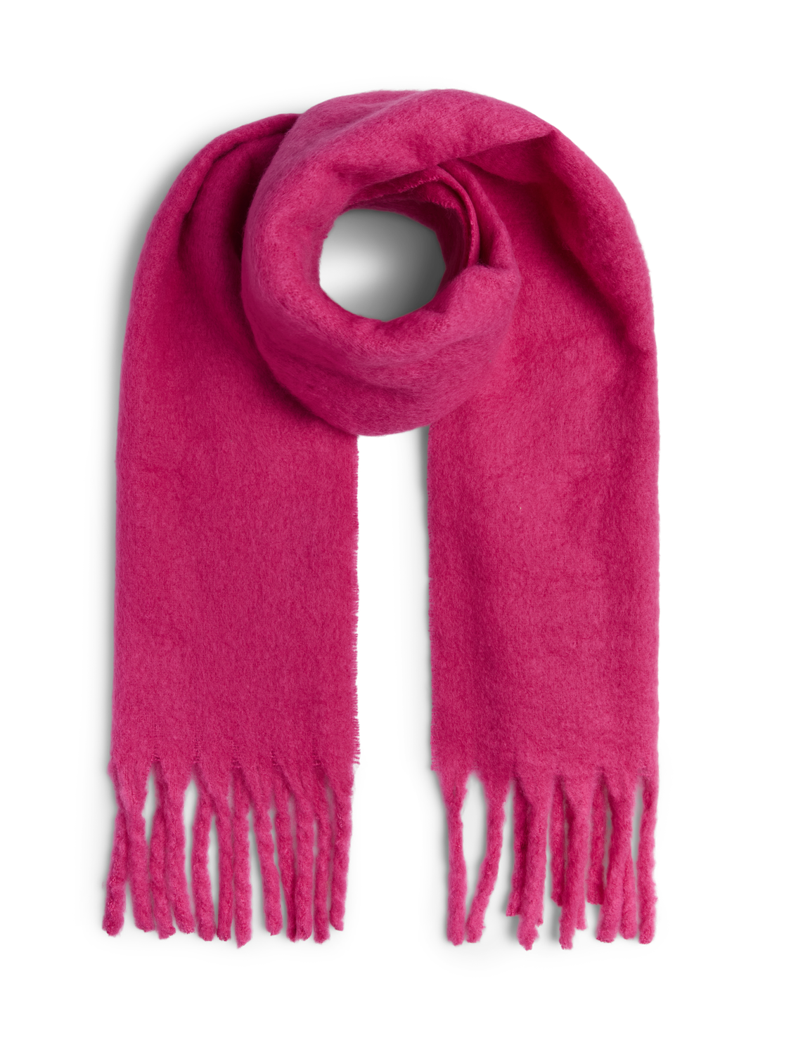 Schal mit Fransen "gldNIKITA" in Beetroot Purple