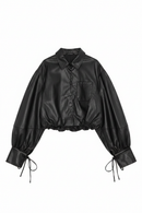 Kunstleder Blouson gldNATALIA in Schwarz