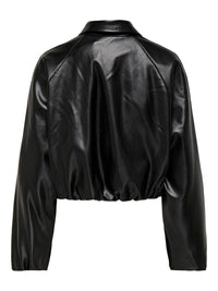 Jacke "gldSARAMY" aus veganem Leder in Black
