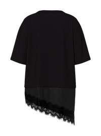 Langes Shirt "gldHELGA" mit Spitze in Black