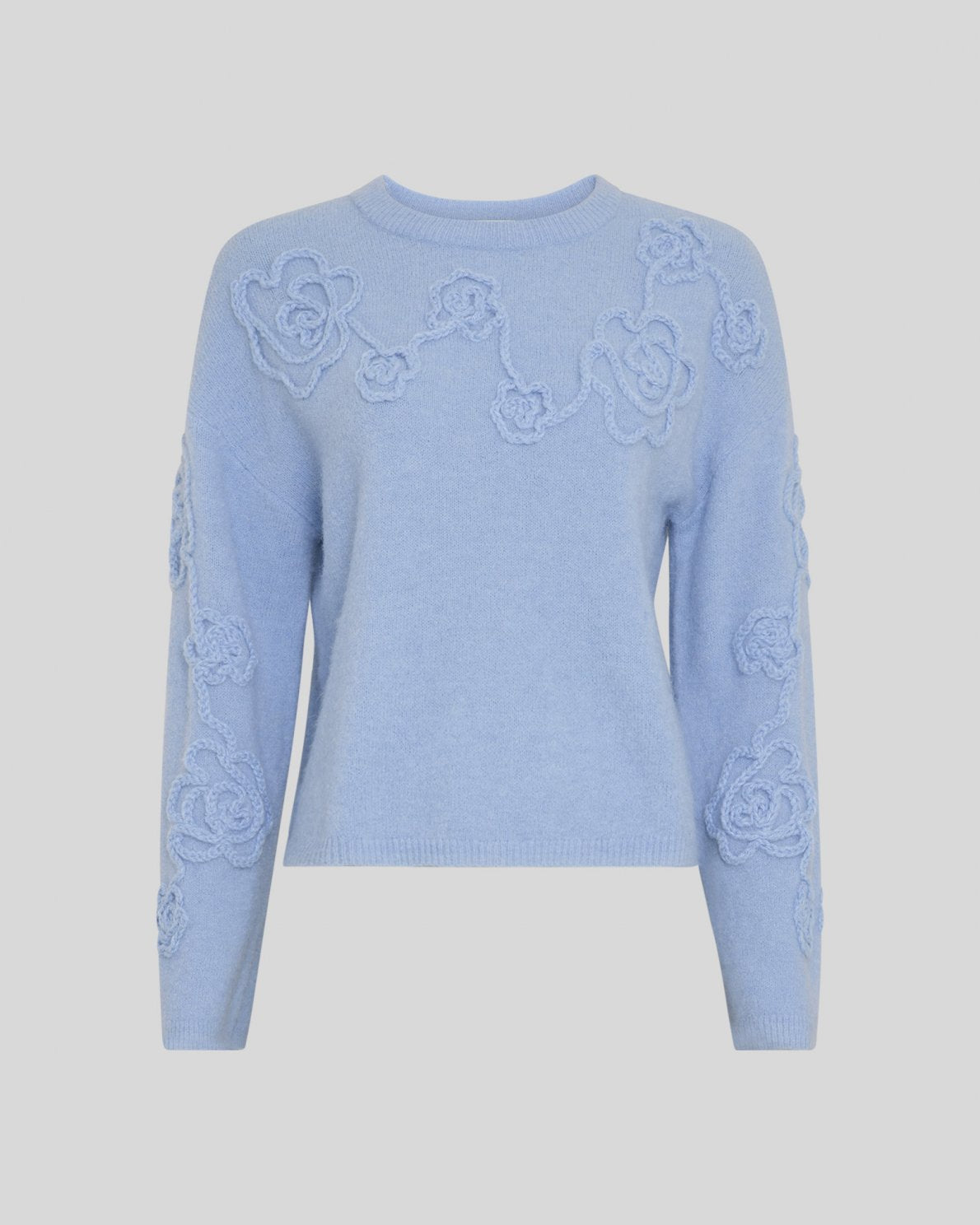 Flauschiger Pullover "gldMIABELLE" in zartem Blau