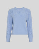 Flauschiger Pullover "gldMIABELLE" in zartem Blau