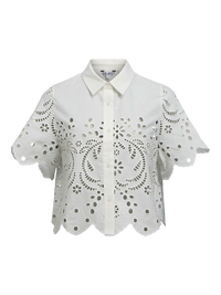 Crop-Top "gldELENA" in White
