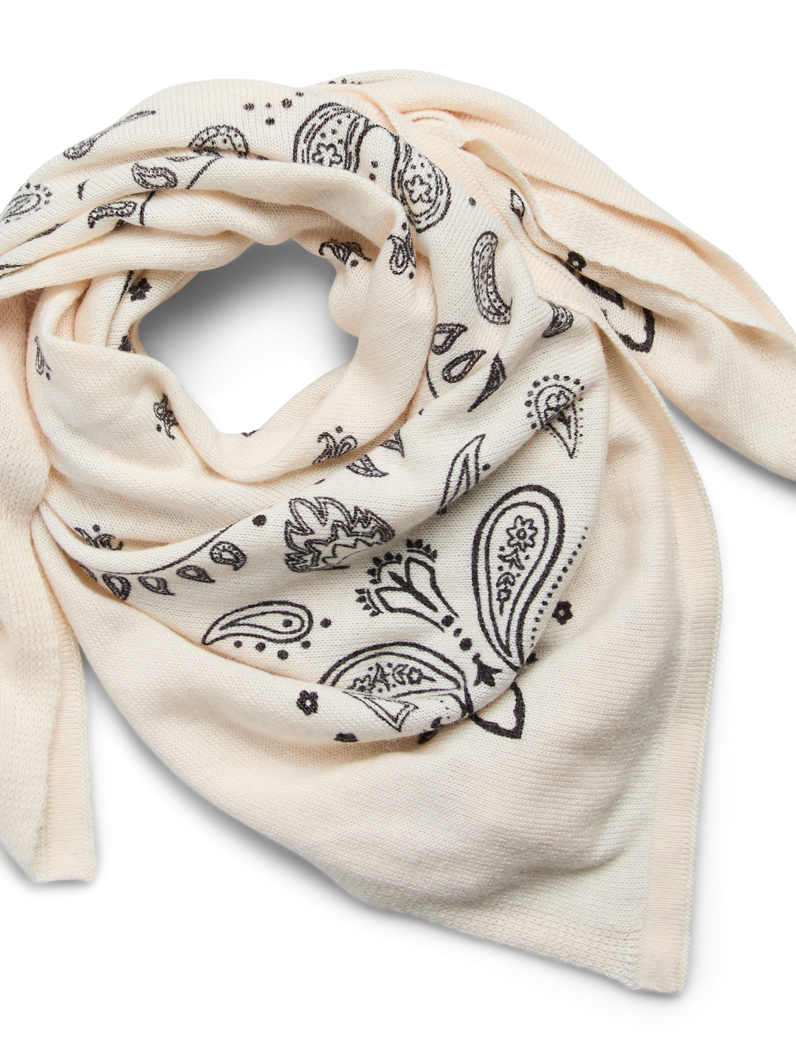 Schal "gldNOVIS" aus Viscose in Weiß mit Paisleymuster