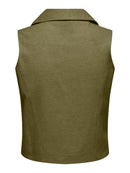 Leinen-Weste "gldMILAN" in Olive Drab
