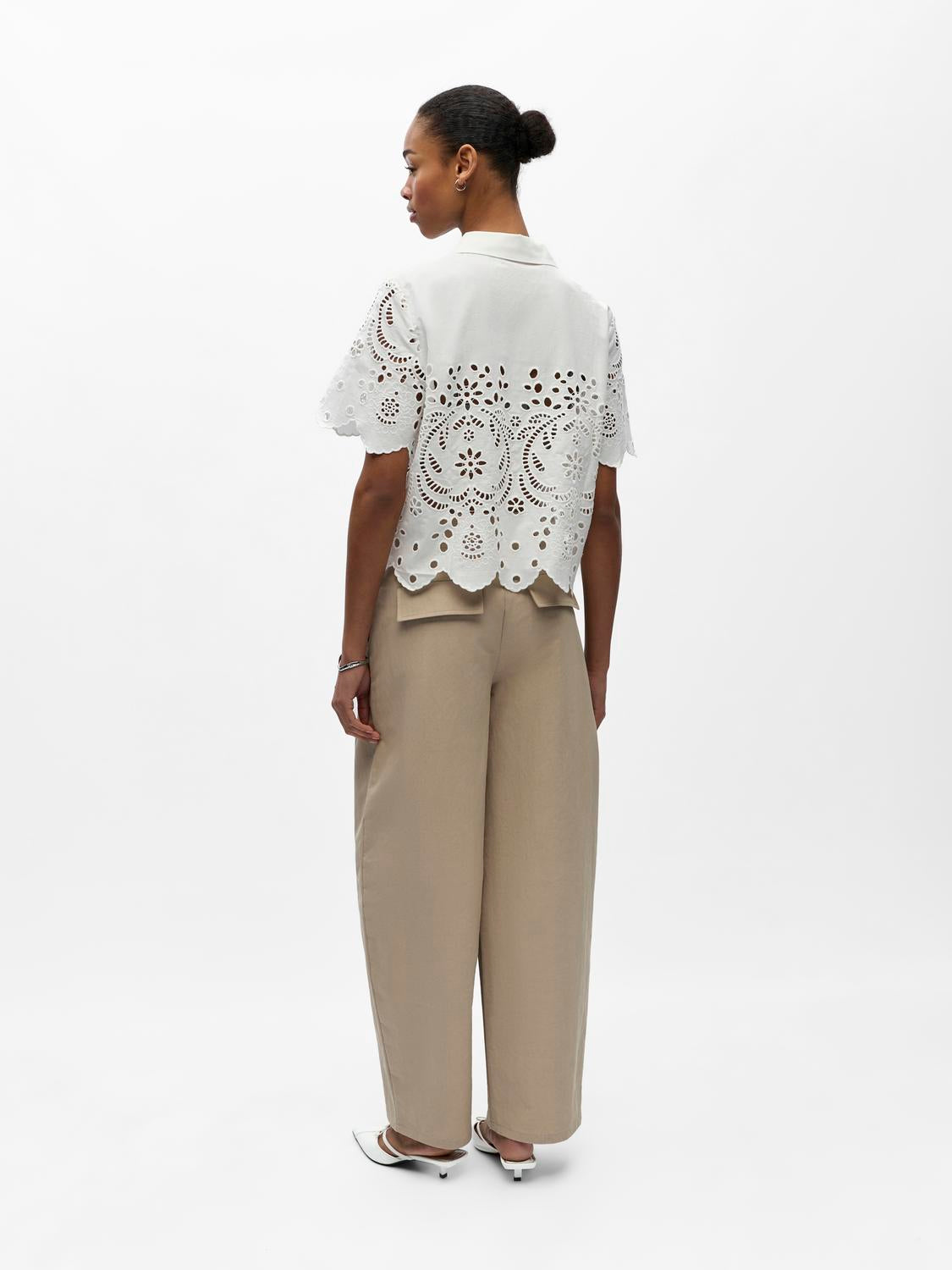 Crop-Top "gldELENA" in White