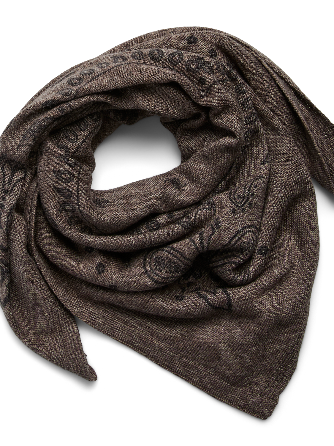 Schal "gldNOVIS" aus Viscose in Morel mit Paisleyprint