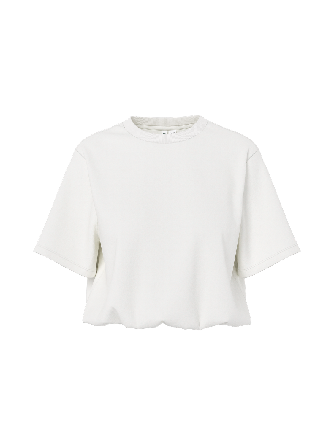 Cropped-Top "gldINA" in Cloud Dancer