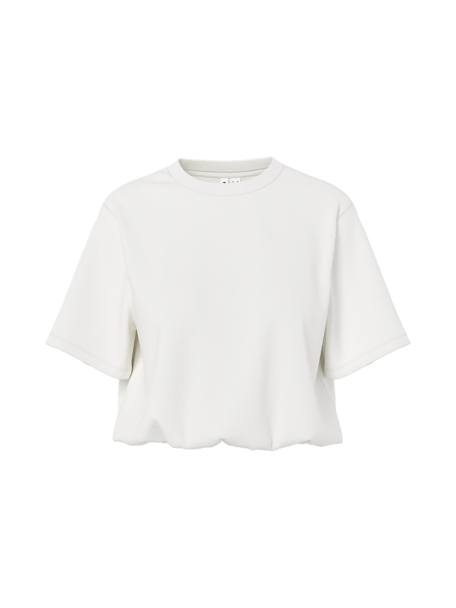 Cropped-Top "gldINA" in Cloud Dancer