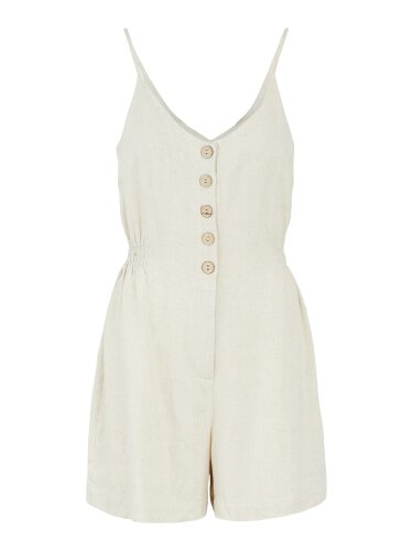 Leinen-Playsuit "gldVIRO" mit Knöpfen