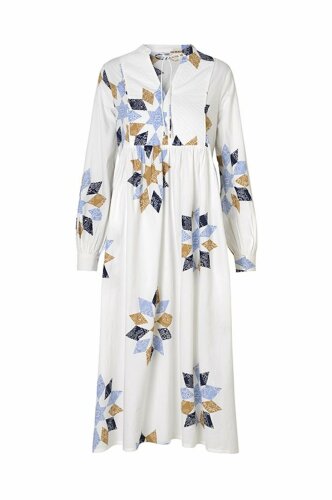 Maxi-Kleid "gldCAITRONA" mit bedrucktem Patchwork