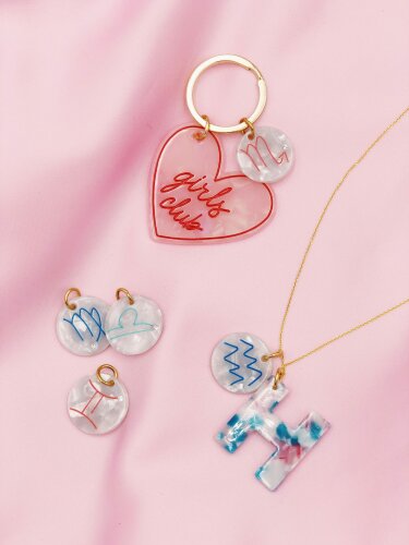 Coins &quot;gldASTRO&quot; aus Acetat mit Swarovskistein