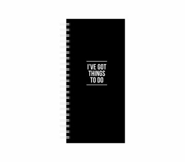 Notebook "gldIVE GOT THINGS TO DO" in schwarz