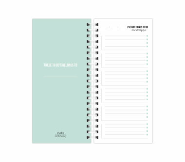 Notebook "gldIVE GOT THINGS TO DO" in schwarz