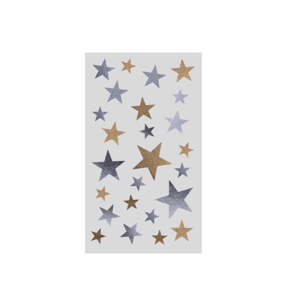 Sticker &quot;gldSTARS&quot; in silber &amp; gold