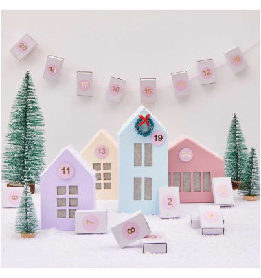 Rosafarbene Sticker &quot;gldTWENTY-FOUR&quot;  f&uuml;r den Adventskalender